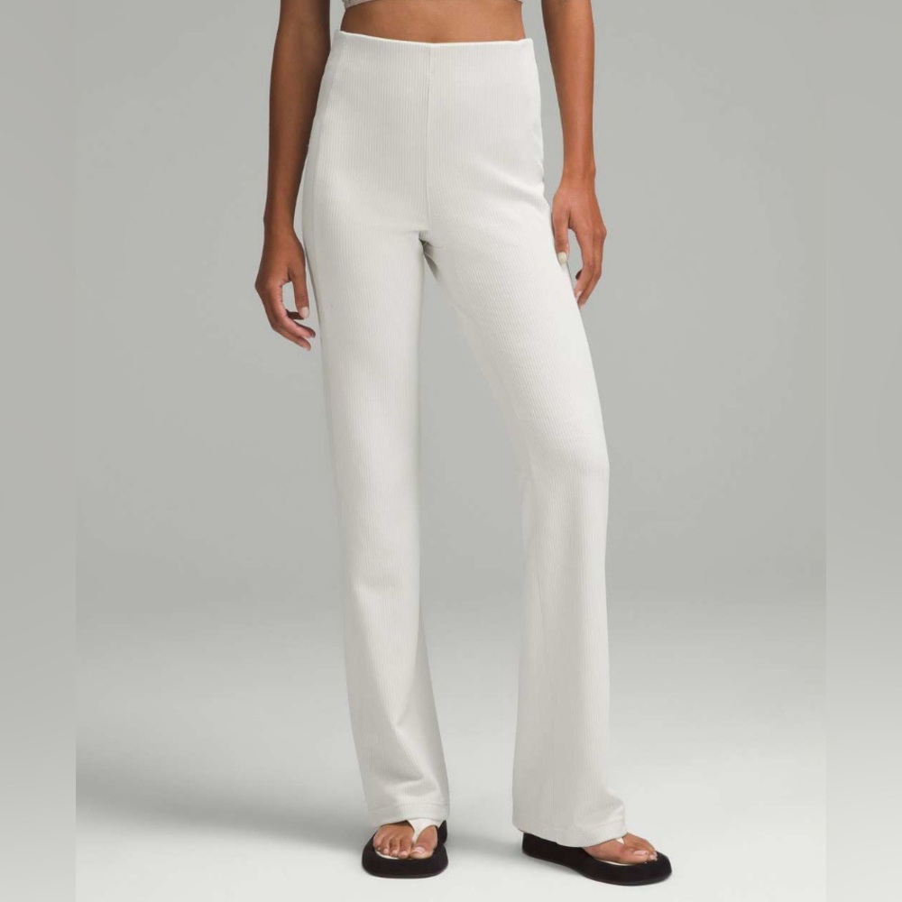 NWT Lululemon Ribbed Softstreme Top XL and Flared Pants 14 Two Piece Set - Picture 2 of 8